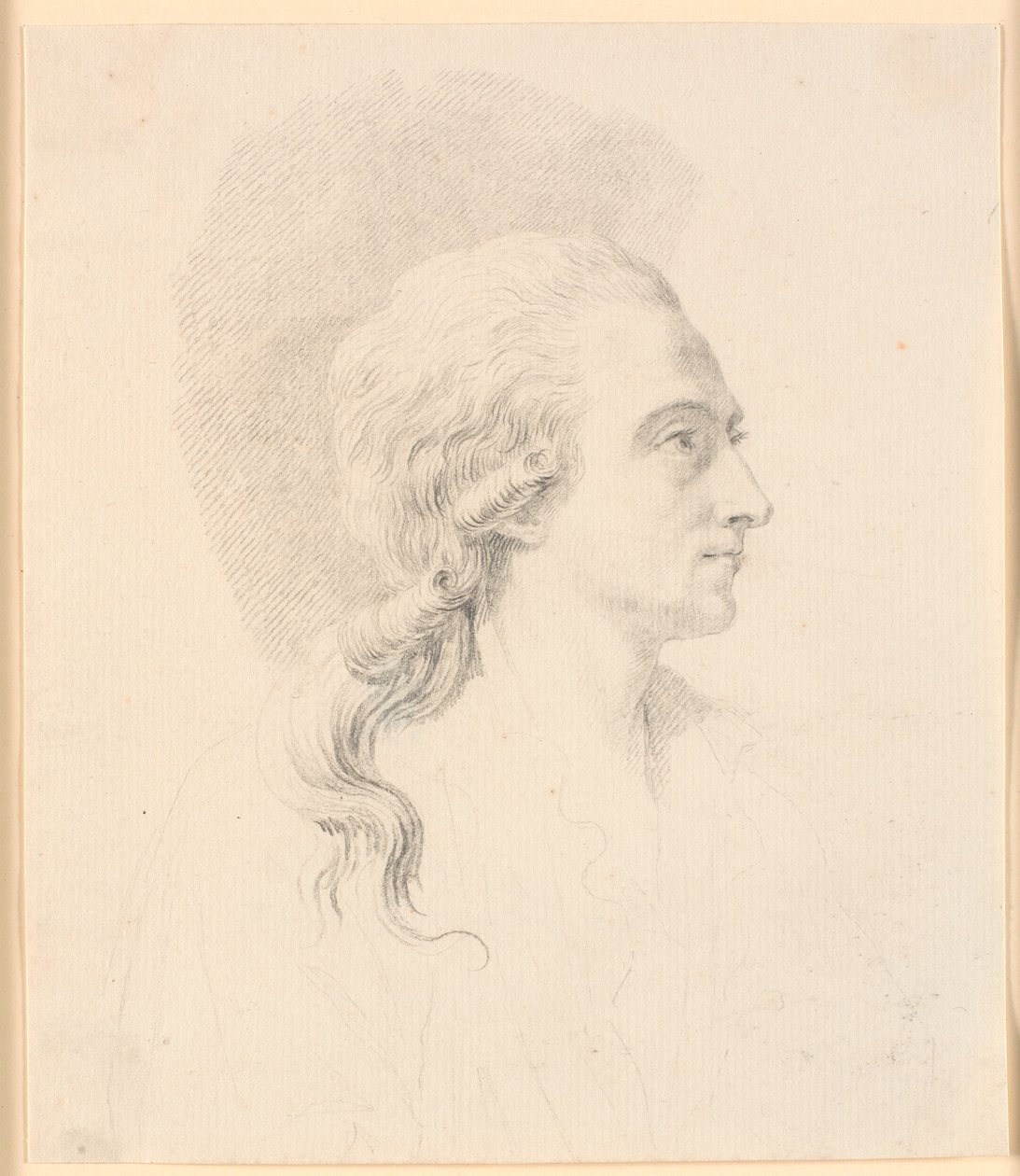 Portrait du sculpteur Alexander Trippel. Profil à droite - J.F. Clemens