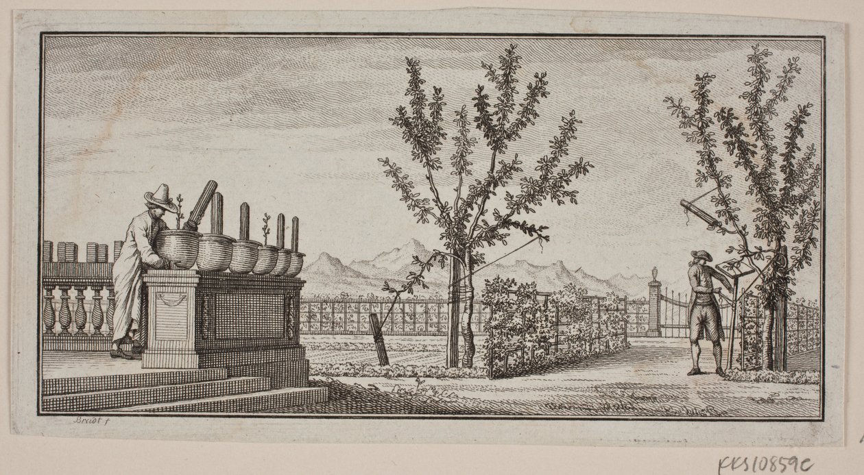 Vignette avec quatre génies ailés - J.F. Clemens