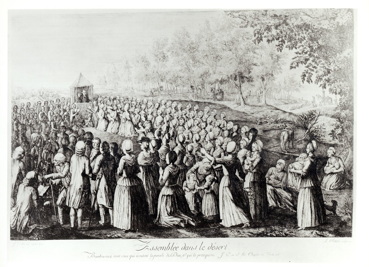Rencontre dans le désert, gravée par L. Bellotti, 1775 - J.J. Storni