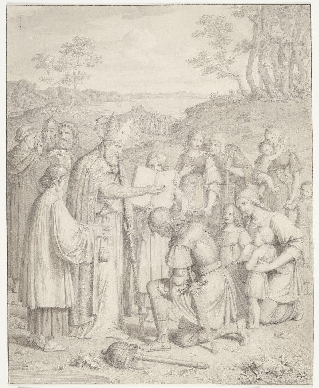 Le premier baptême chrétien des Danois - J.L. Lund