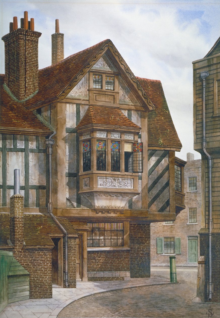 Maisons à Bishopsgate, Londres, 1860 - JL Stewart