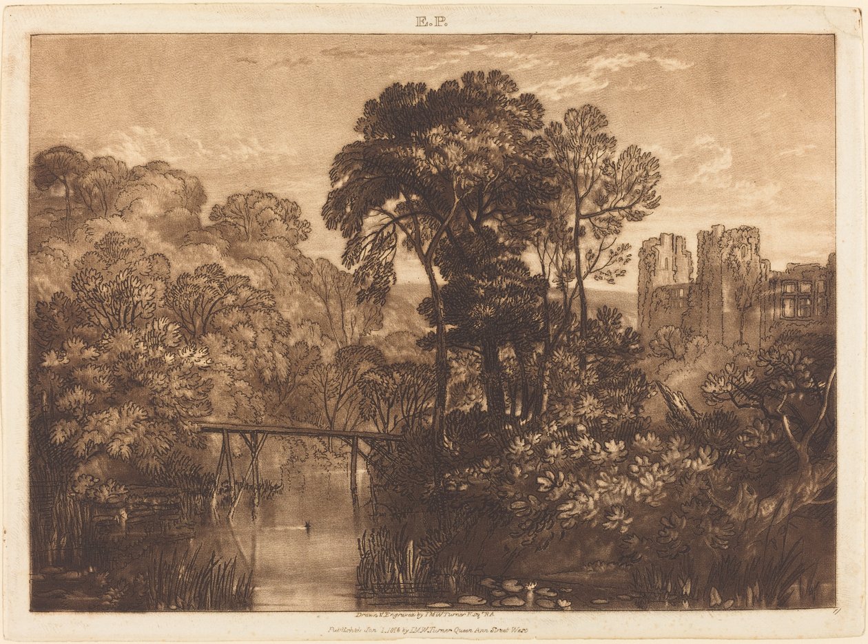 Château de Berry Pomeroy, publié en 1816 - Joseph Mallord William Turner