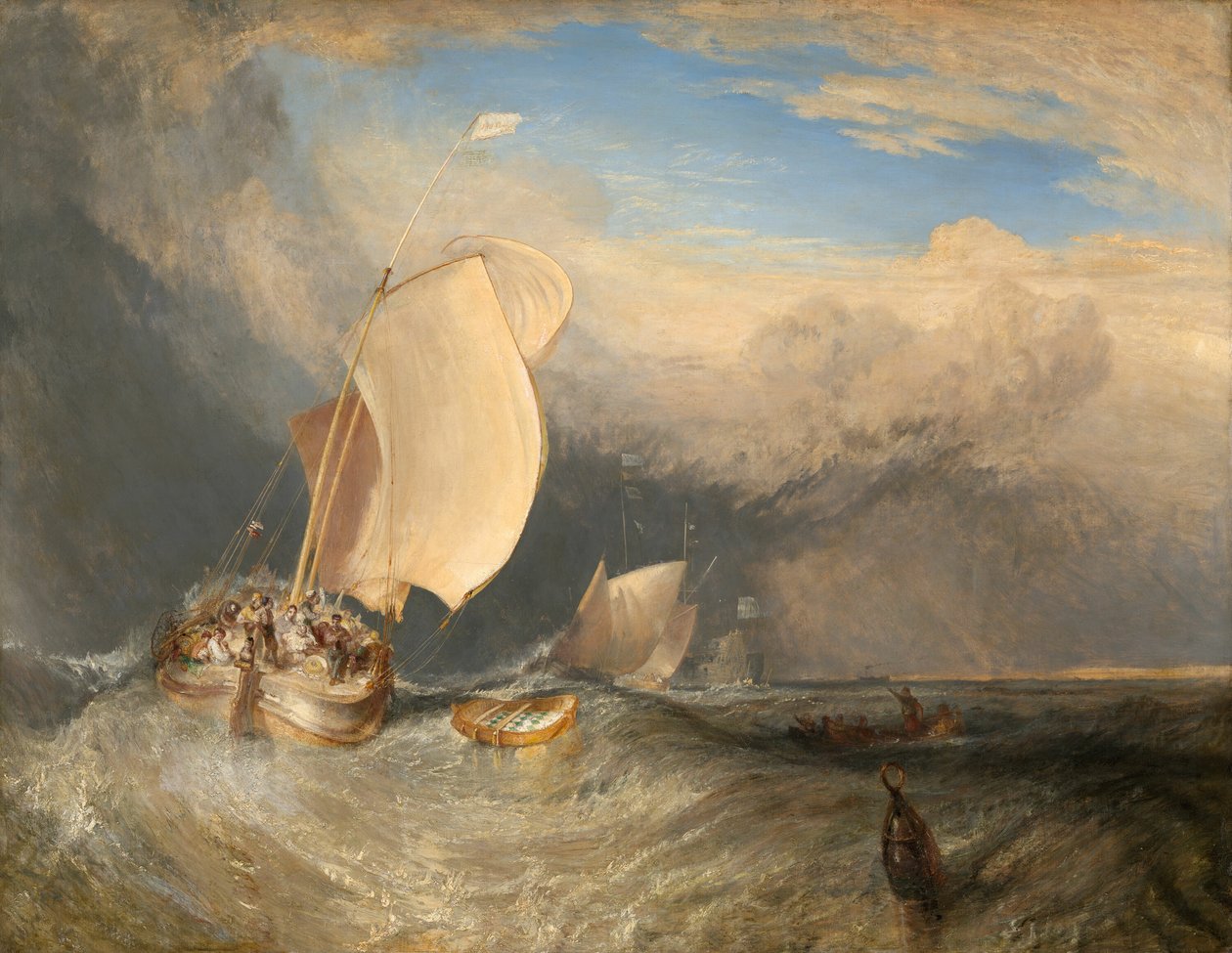 Bateaux de pêche avec des marchands négociant du poisson, 1837-38 - Joseph Mallord William Turner