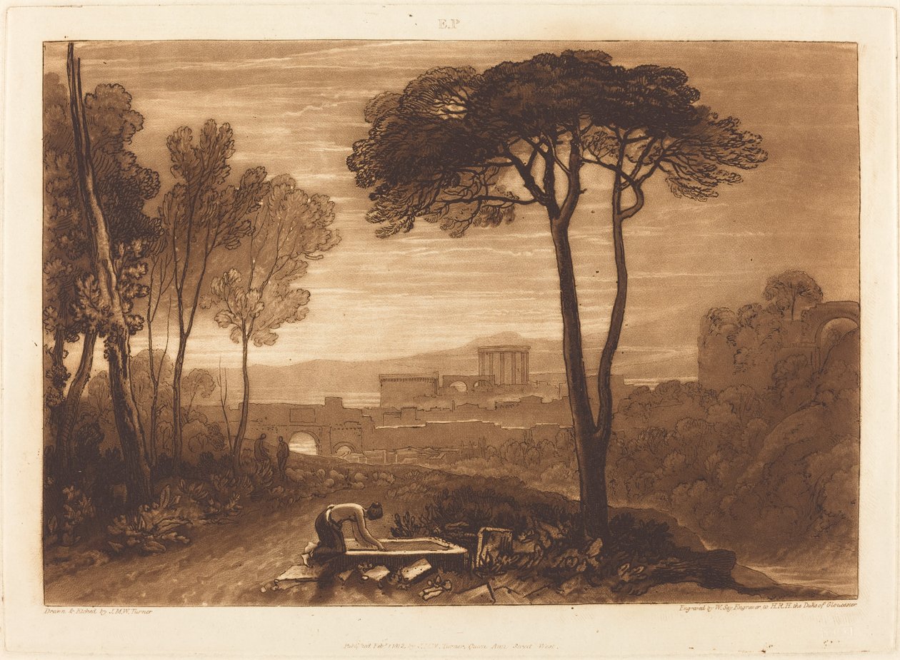 Scène dans la Campagne, publié en 1812 - Joseph Mallord William Turner
