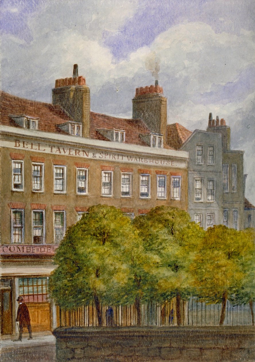 Vue de la taverne Bell, Church Row, Aldgate, City de Londres - JT Wilson