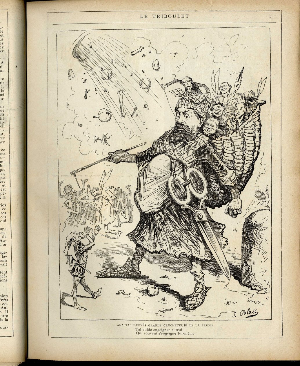 Illustration de J. Blass (1847-1892) dans Le Triboulet - J. (1847 1892) Blass