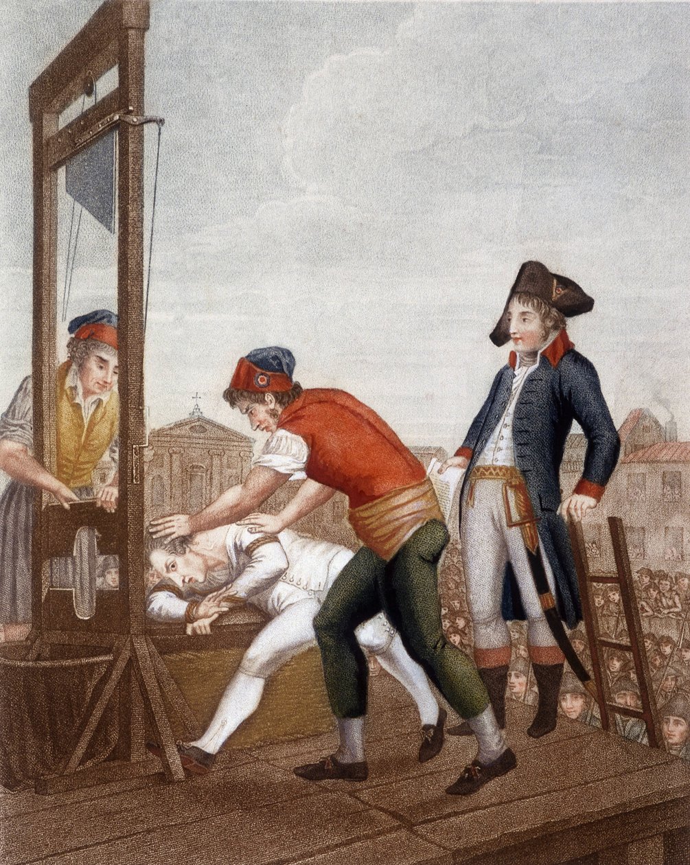 Maximilien Marie Isidore de Robespierre à la guillotine - J. (after) Beys