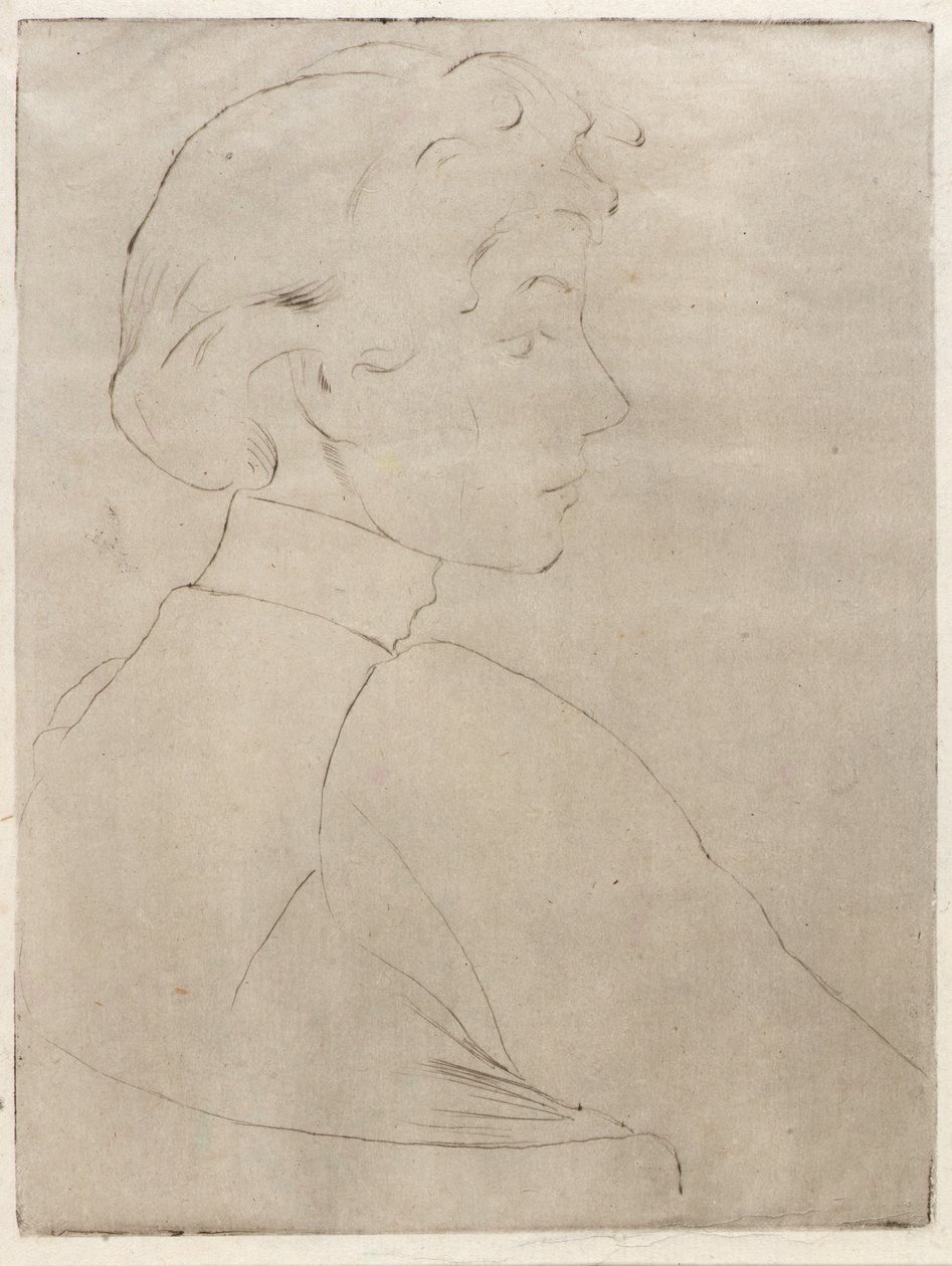 Grande tête de profil - J. Alden Weir