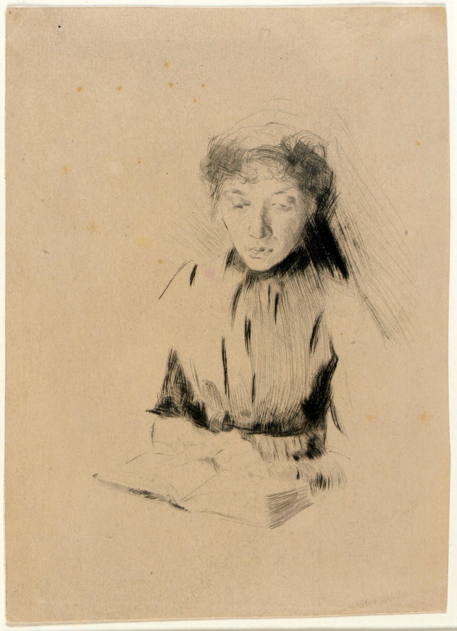 Le petit portrait (jeune femme) - J. Alden Weir