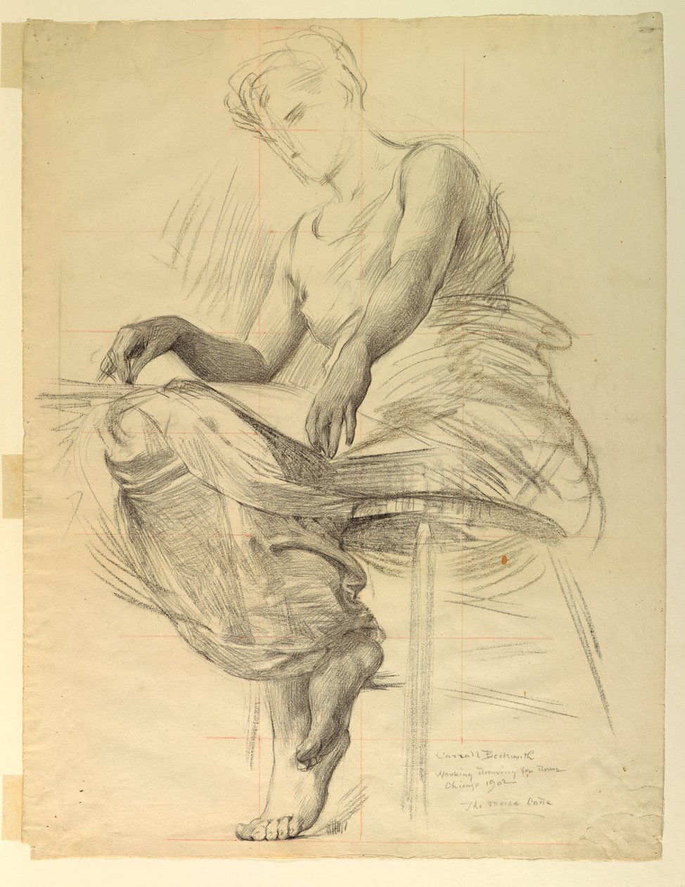 Le Code Morse, Étude pour le Bâtiment des Manufactures et des Arts Libéraux, Exposition Universelle de Chicago, IL - J. Carroll Beckwith
