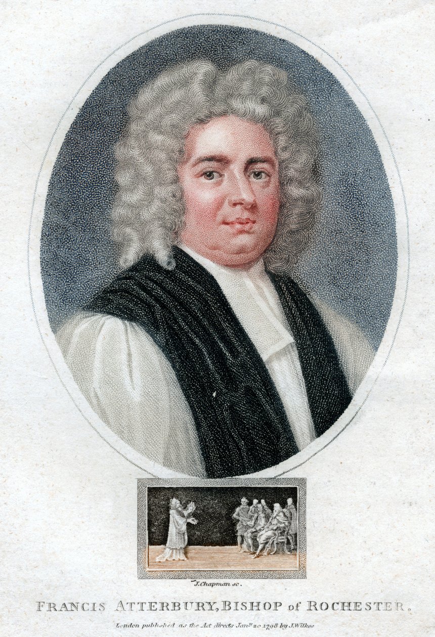 Francis Atterbury, homme de lettres, politicien et évêque anglais, 1798 - J. Chapman