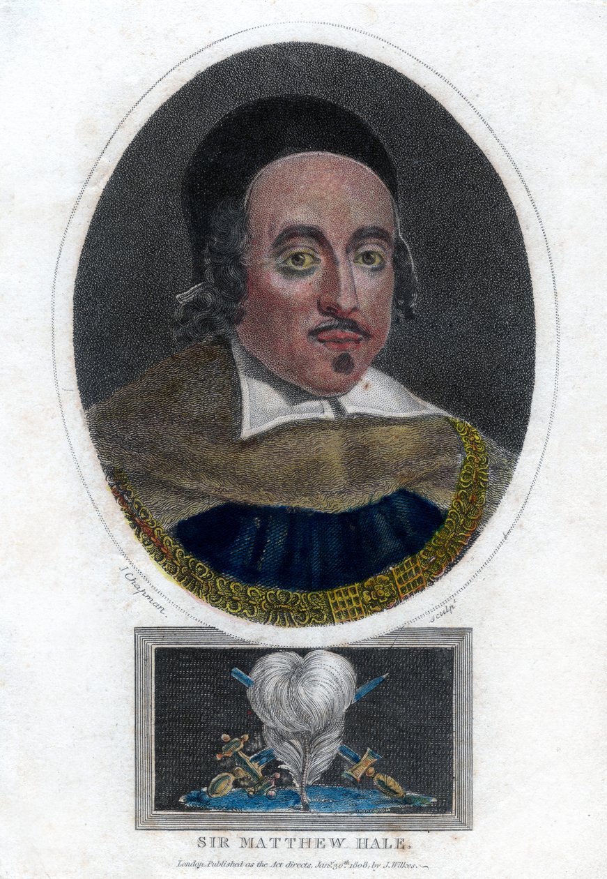 Sir Matthew Hale, Lord Chief Justice d