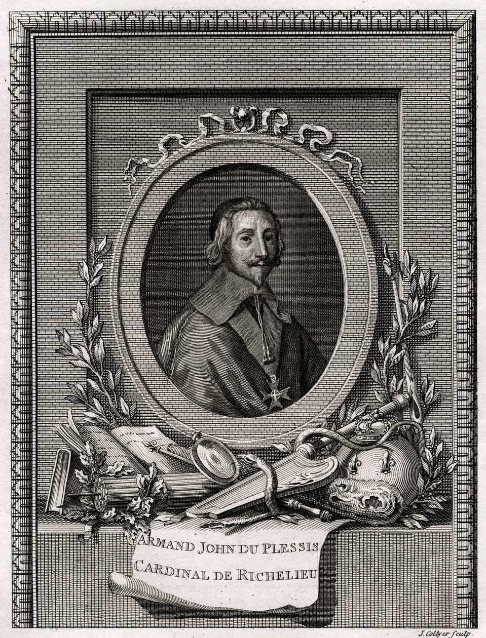 Armand Jean Du Plessis, Cardinal et Duc de Richelieu, 1775 - J. Collyer