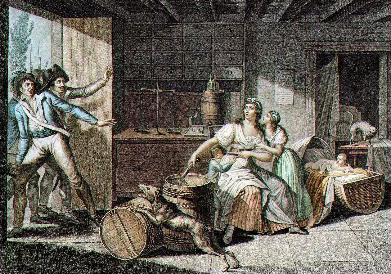 Épisode de la guerre de Vendée: une jeune femme de - J. F. (after) Cazenave
