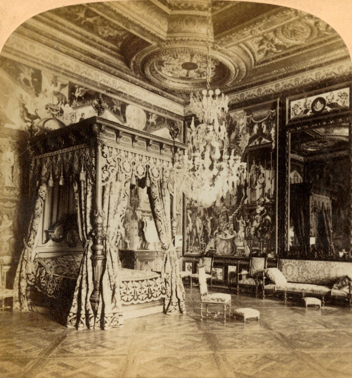 Salle de réception de Catherine de Médicis, palais de Fontainebleau, France, 1889 - J. F. Jarvis
