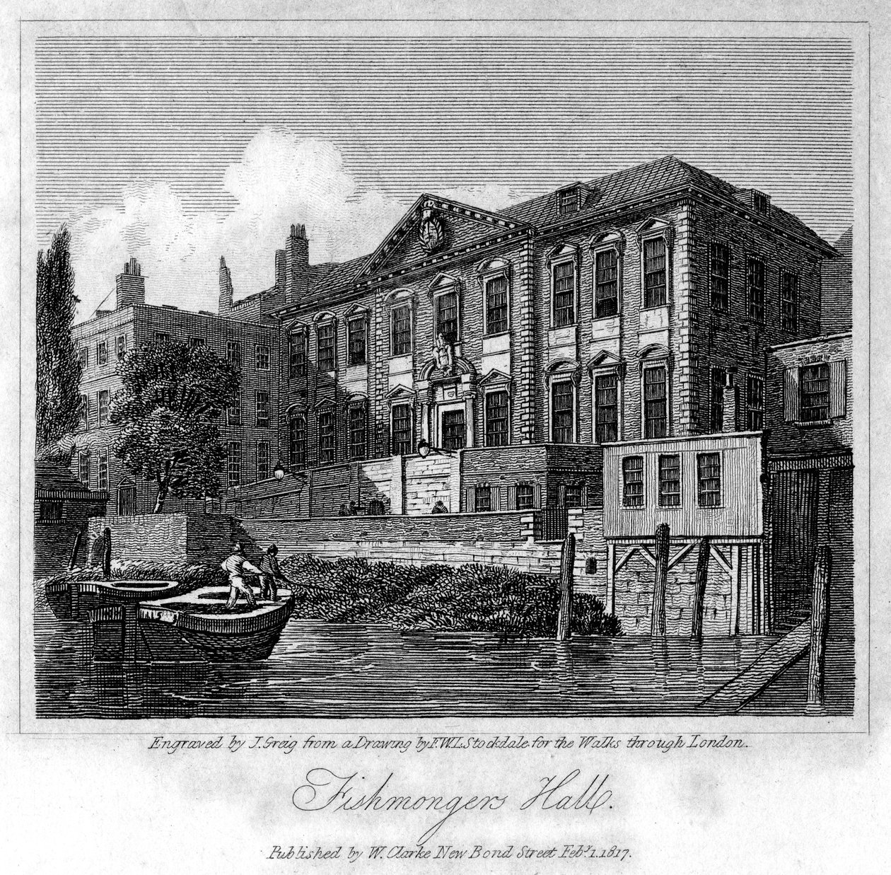 Fishmongers Hall, City de Londres, 1817 - J. Greig