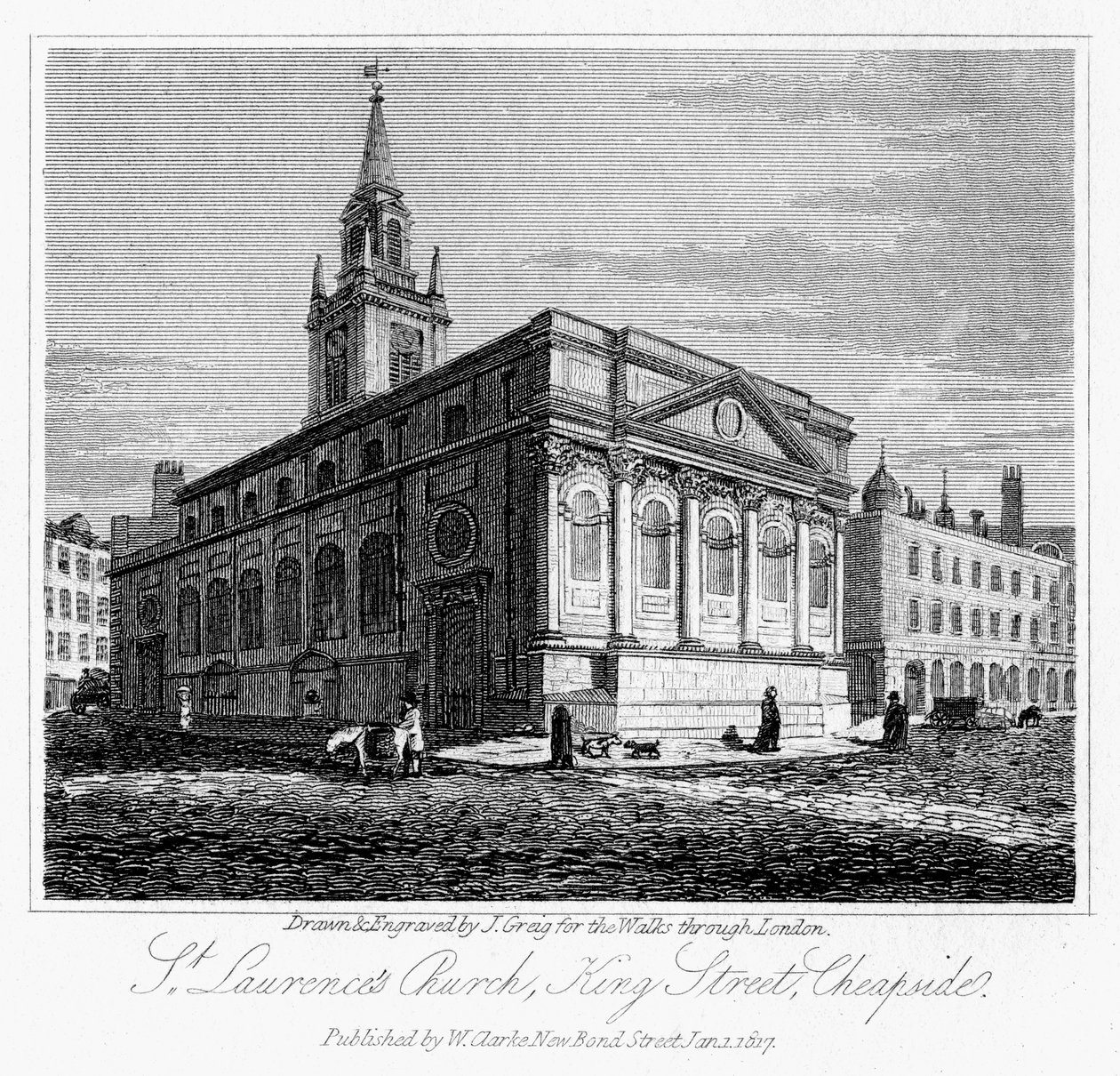 Église Saint-Laurent, King Street, Cheapside, Londres - J. Greig