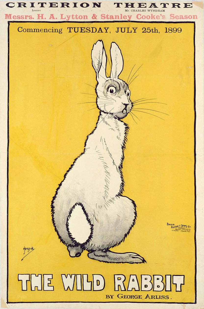 Affiche du Lapin Sauvage, 1899 - J. Hissin