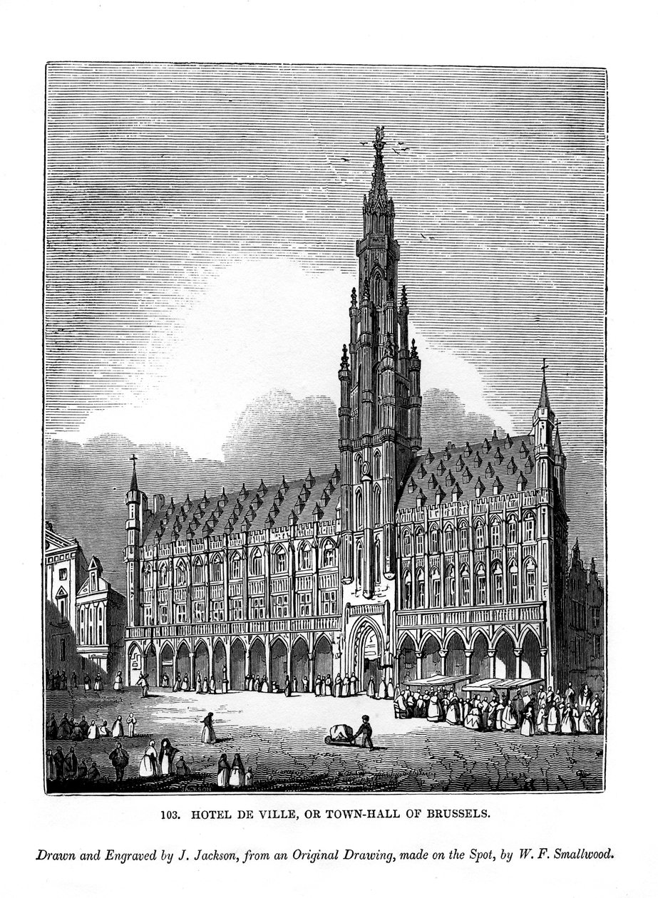 Hôtel de Ville de Bruxelles, 1843 - J. Jackson