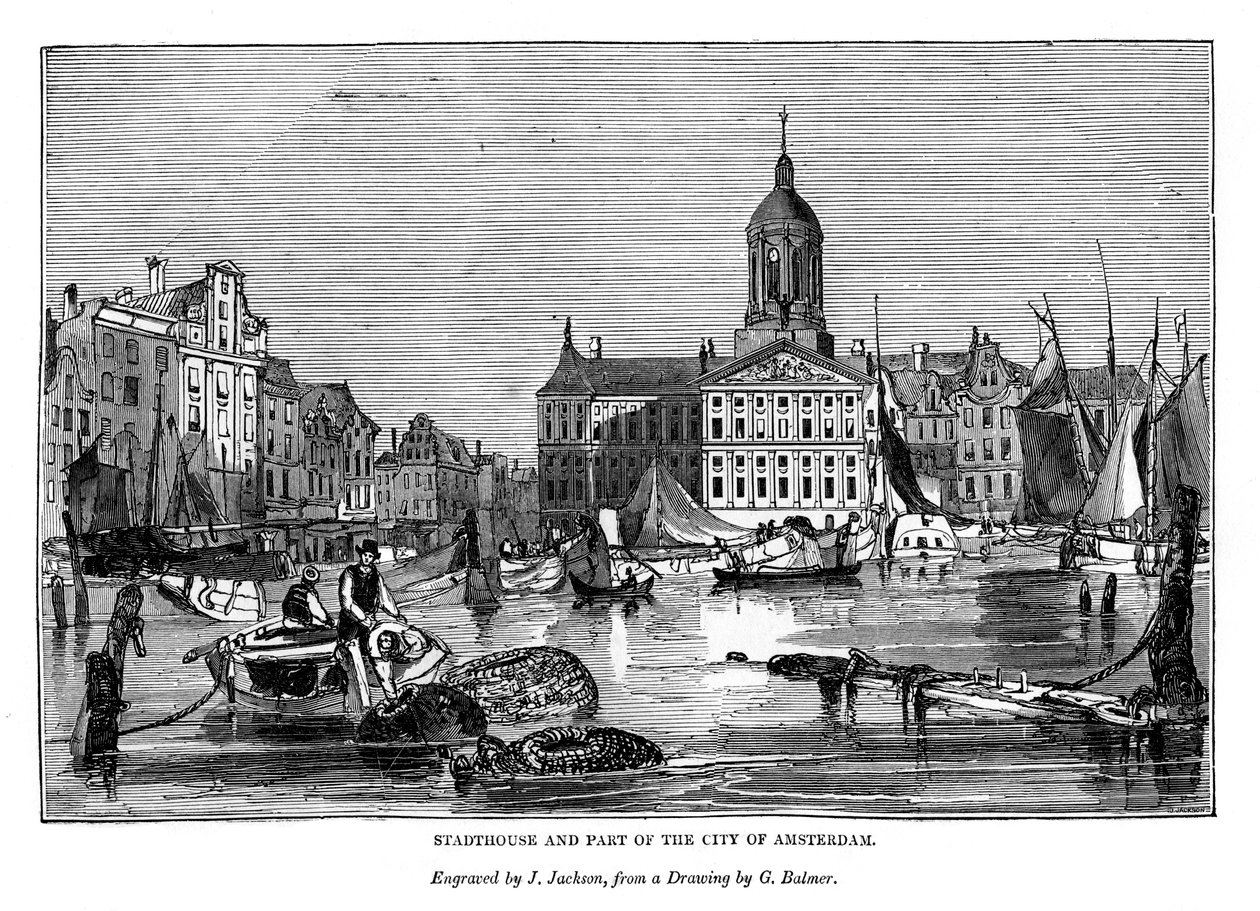 Hôtel de ville et partie de la ville d