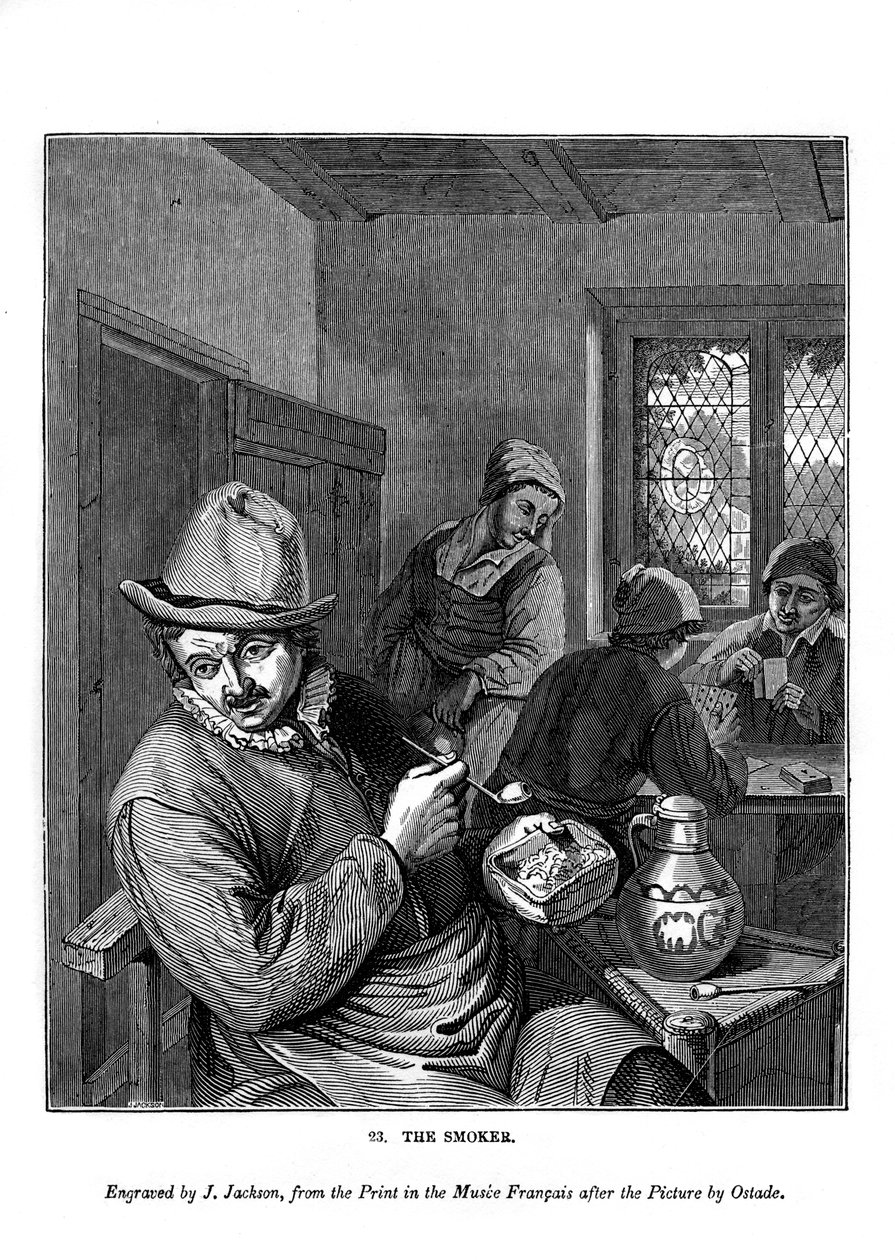 Le Fumeur, vers 1630-1680, 1843 - J. Jackson