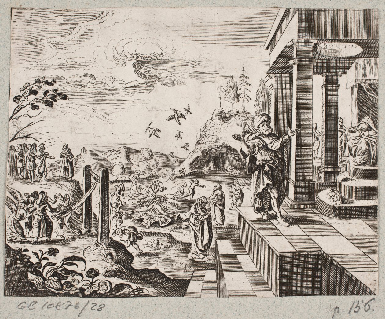 Illustration pour Adam Olearius, “Persianischer Rosenthal von einem Sinnreichen Poeten Schich Saadi [...]”, Schleswig 1660 - J. Muller