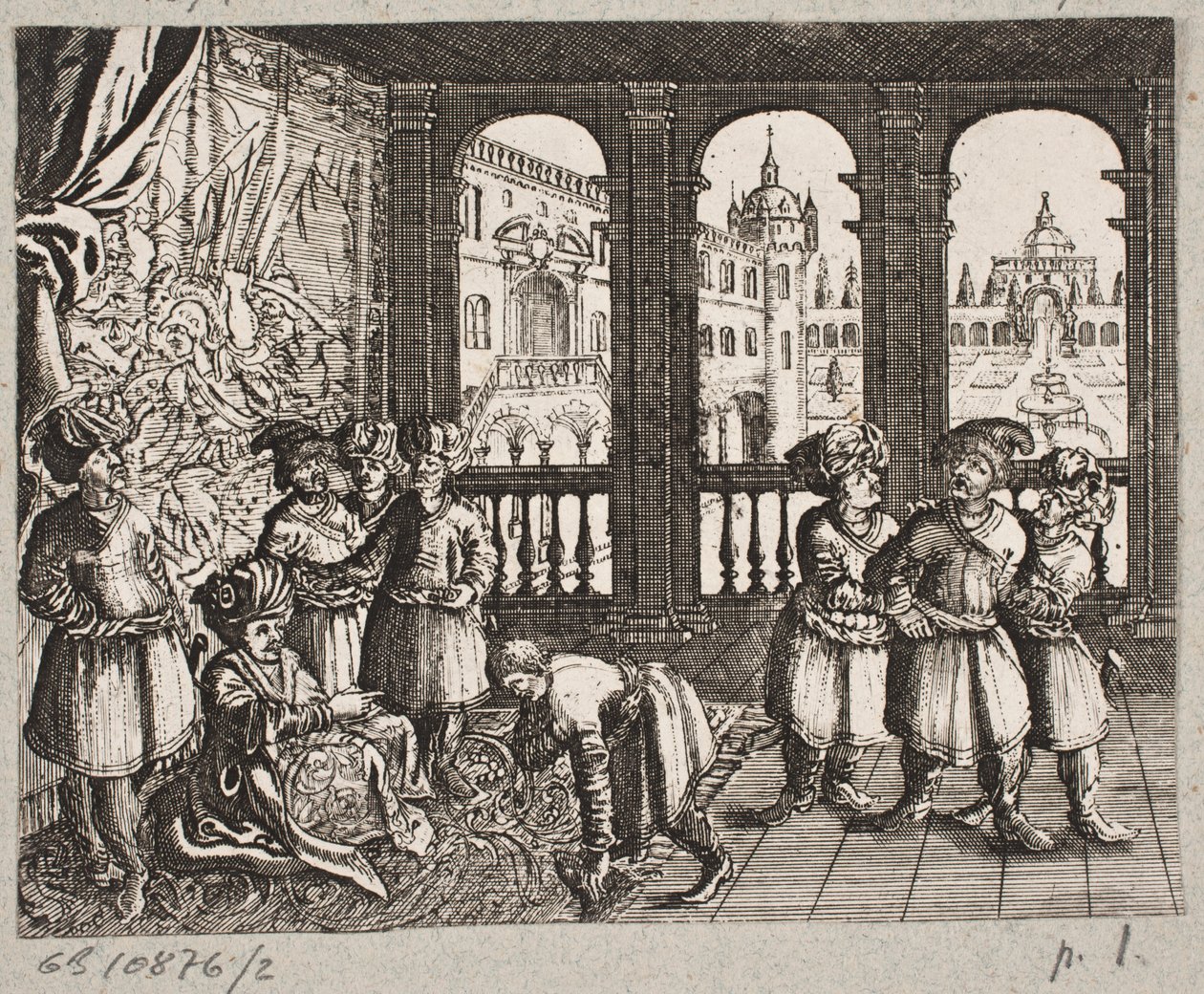 Illustration de Adam Olearius, « Persianischer Rosenthal von einem Sinnreichen Poeten Schich Saadi […] », Schleswig 1660 - J. Muller