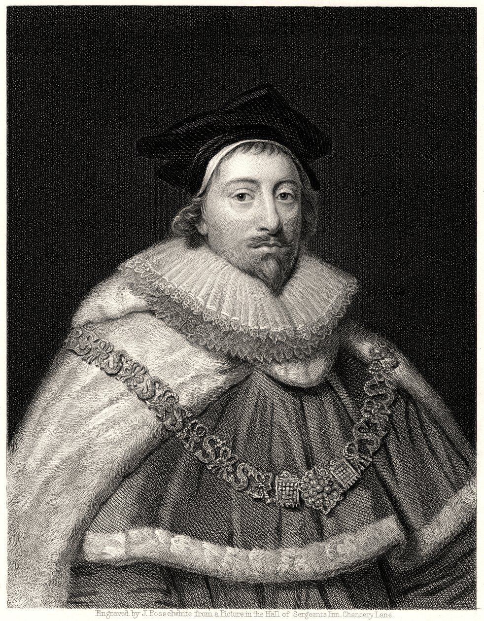 Sir Edward Coke, Recorder de Londres, XIXe siècle - J. Posselwhite