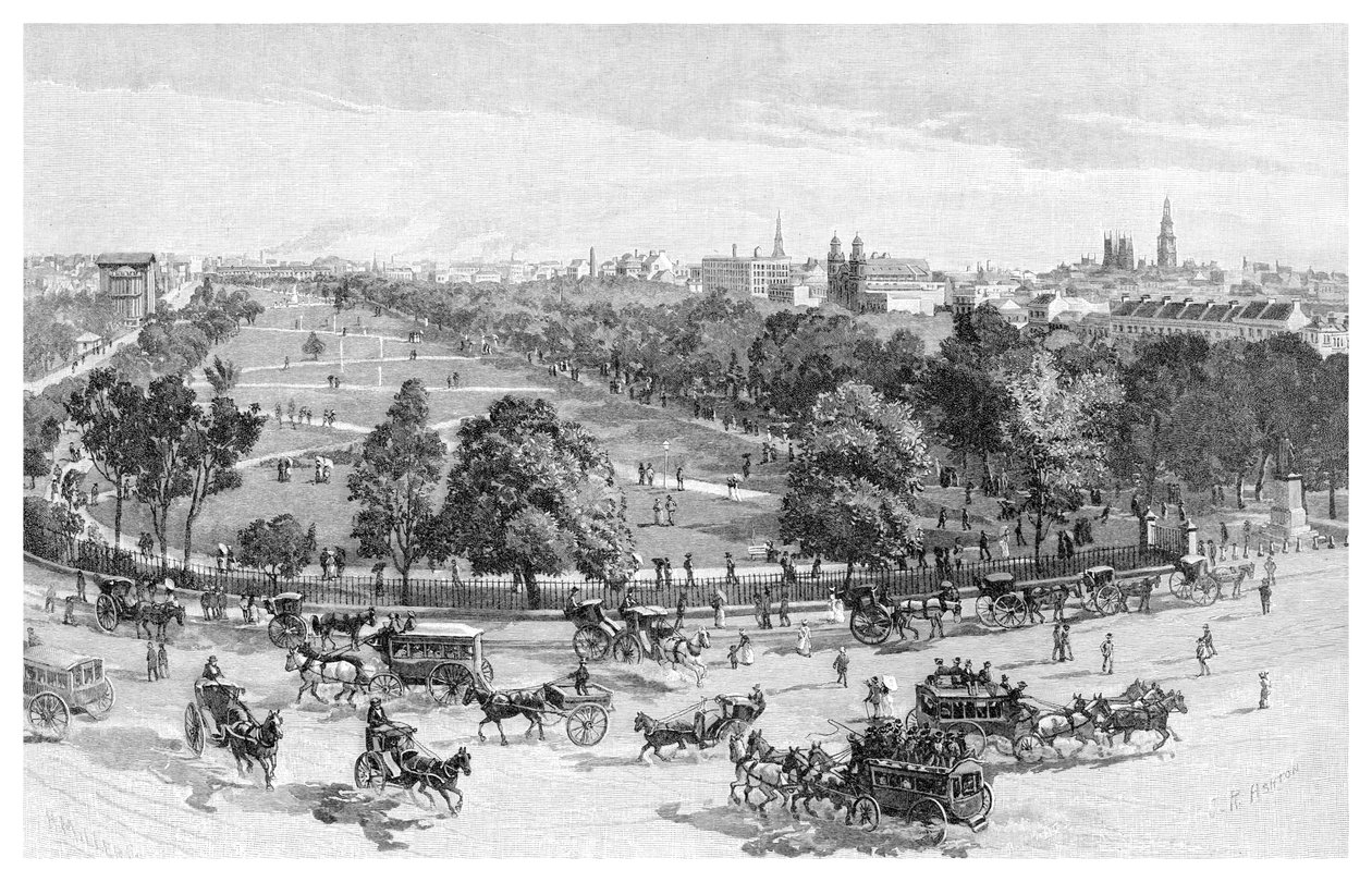 Hyde Park, Sydney, Nouvelle-Galles du Sud, Australie, 1886 - J. R. Ashton