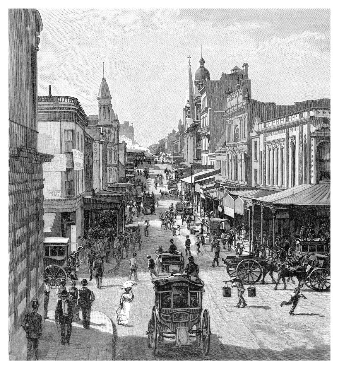 King Street, Sydney, Nouvelle-Galles du Sud, Australie, 1886 - J. R. Ashton