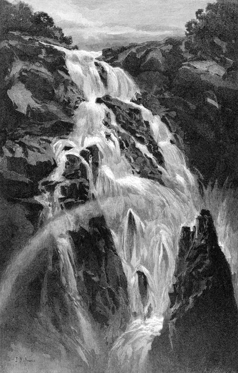 Les chutes de Barron près de Cairns, Queensland, Australie, 1886 - J. R. Ashton