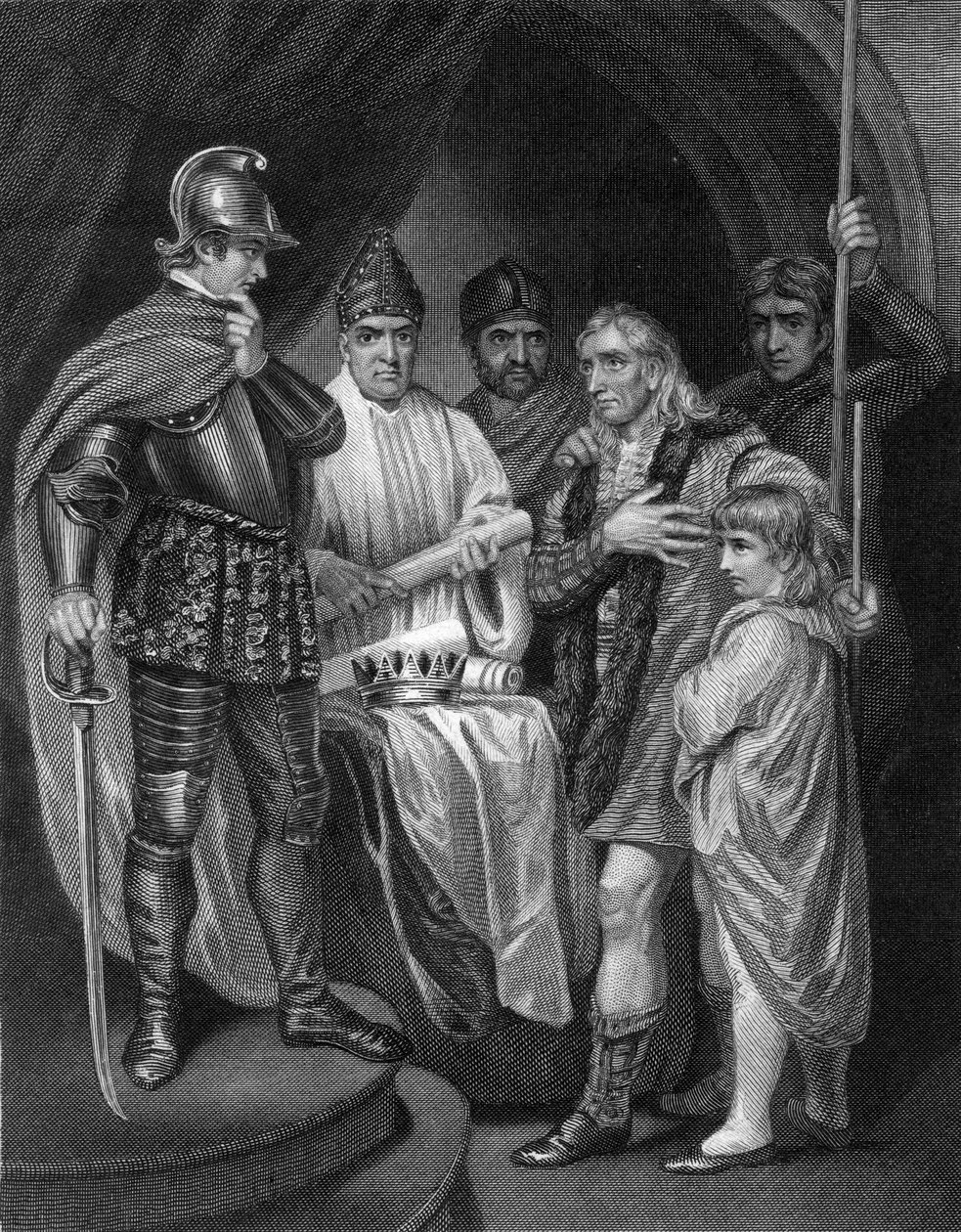 Balliol rendant sa couronne à Édouard I d