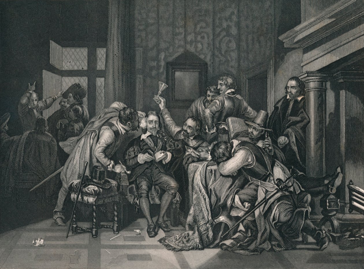 Charles Ier dans la salle de garde, 1649, milieu du XIXe siècle - J. Rogers