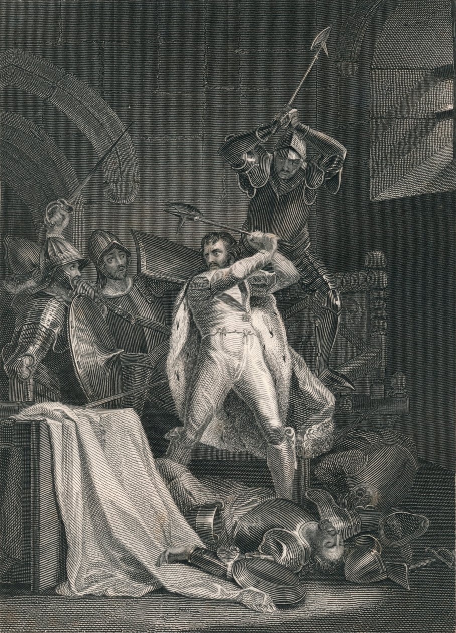 Mort de Richard II, 1400, milieu du 19ème siècle - J. Rogers
