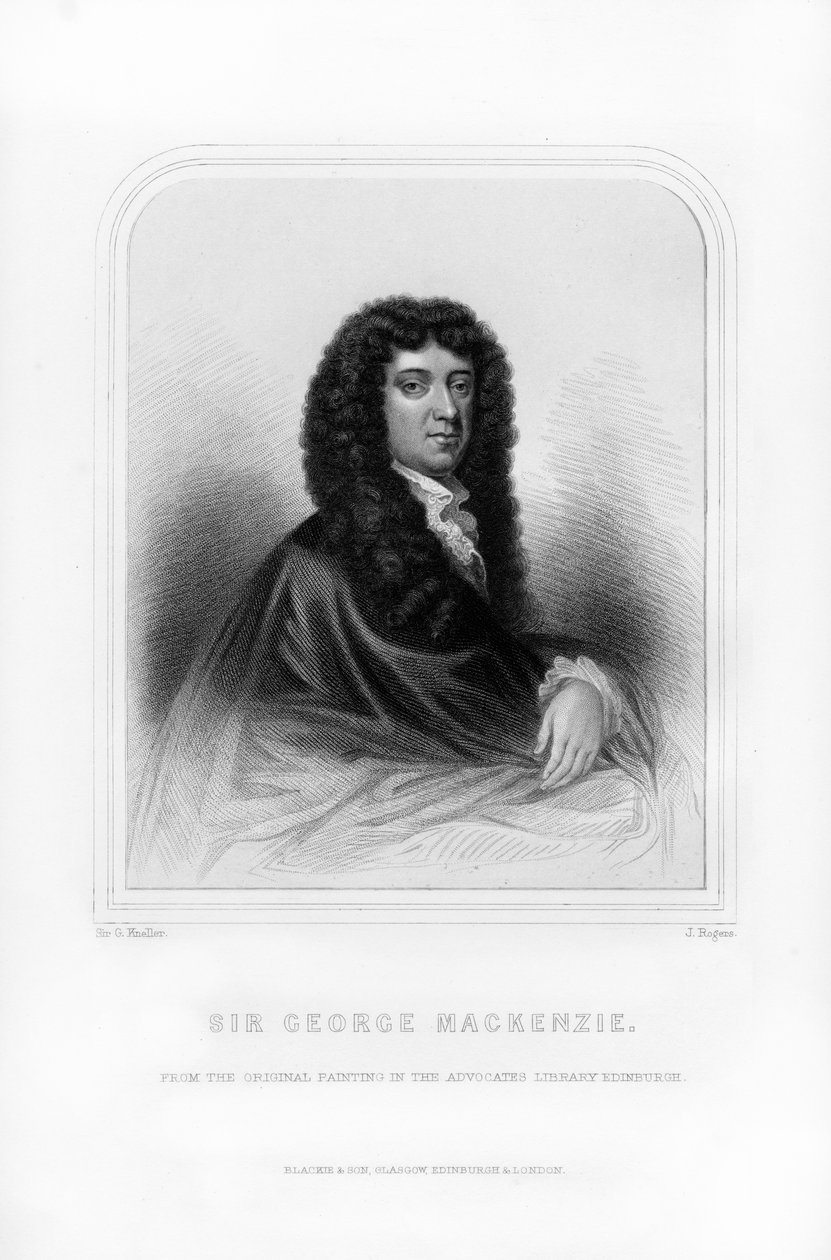 Sir George Mackenzie de Rosehaugh, avocat et écrivain juridique écossais, 1870 - J. Rogers