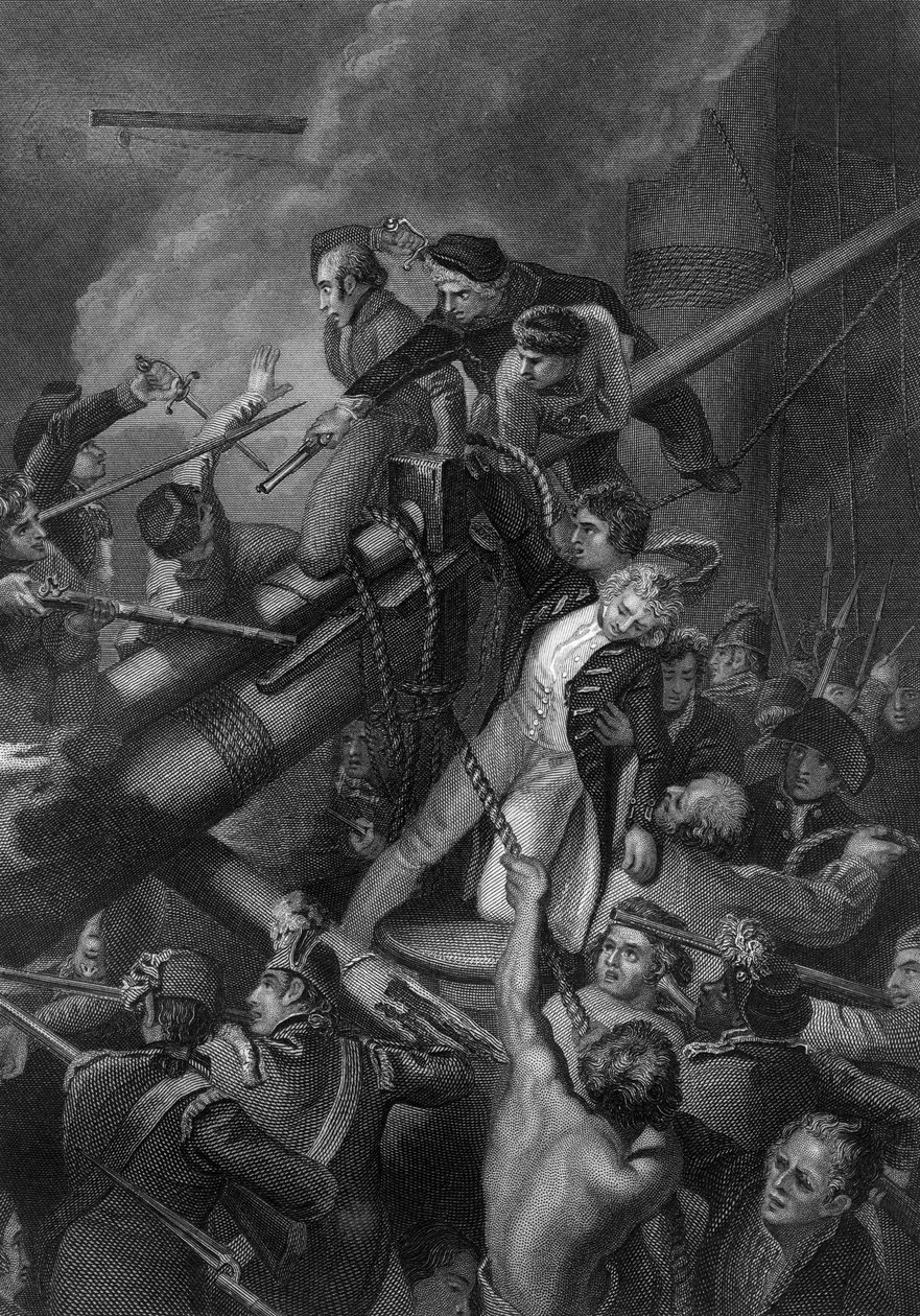 La mort du capitaine Faulknor, 1795 vers 1857 - J. Rogers