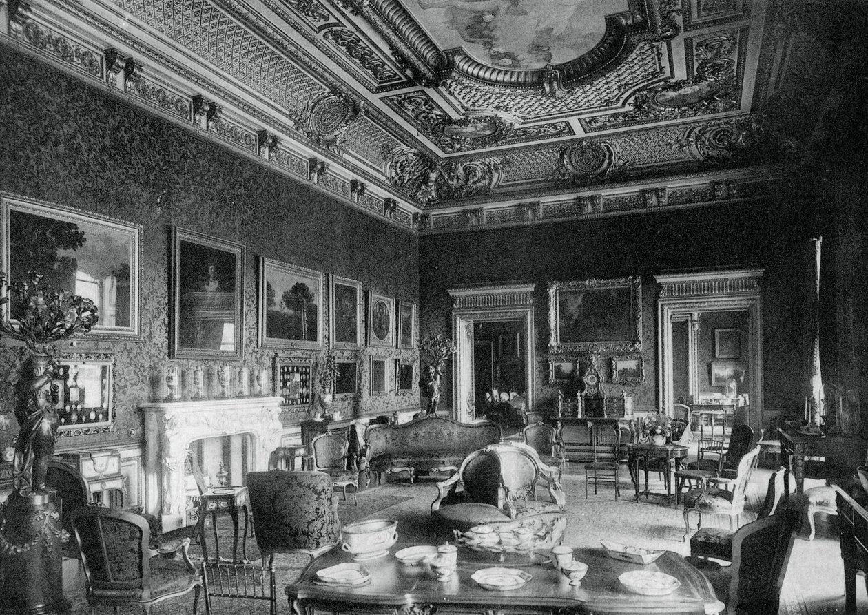 Le salon, Montagu House, 1908 - J Russell and Sons