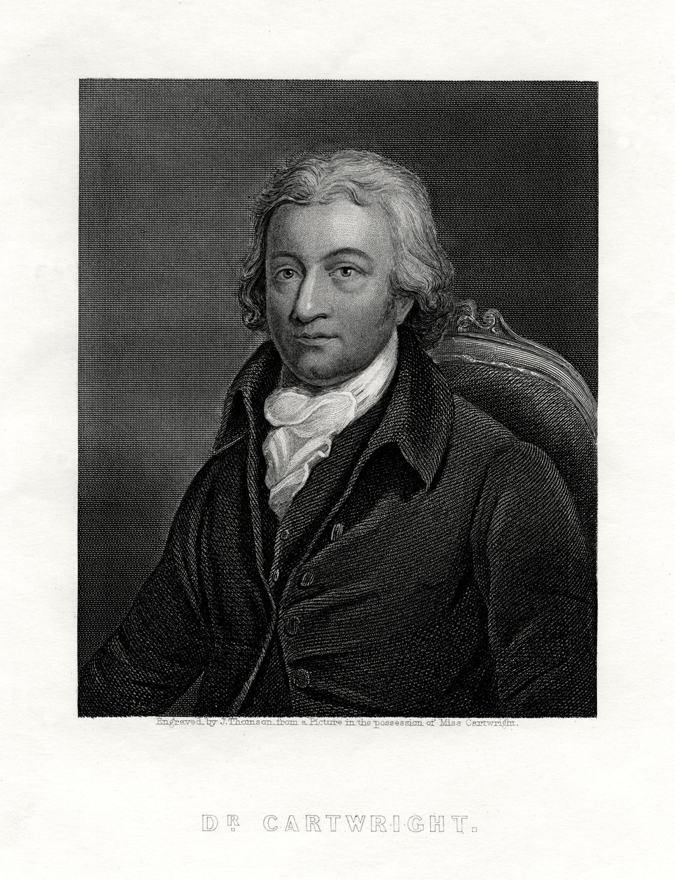 Edmund Cartwright, 1743-1823, ecclésiastique britannique et inventeur du métier à tisser mécanique - J. Thomson