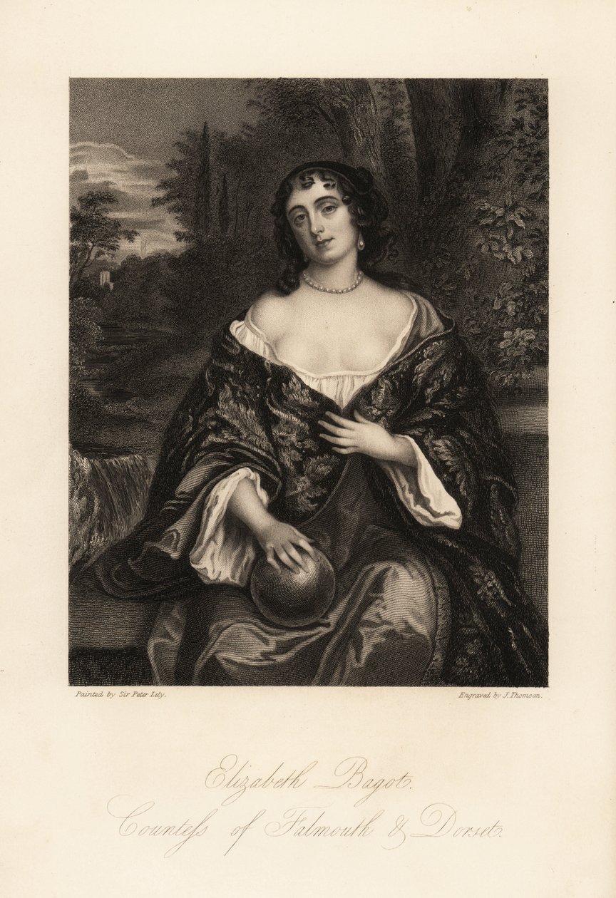 Elizabeth Bagot, ou Mary, Comtesse de Falmouth et Dorset, épouse de Charles Berkeley - J. Thomson