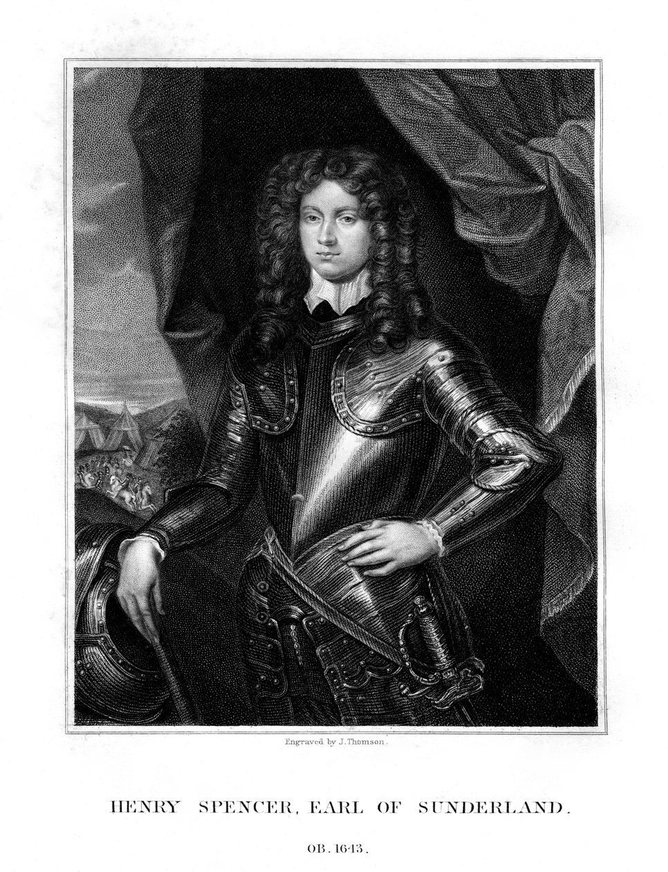 Henry Spencer, 1er comte de Sunderland, soldat anglais, 1823 - J. Thomson