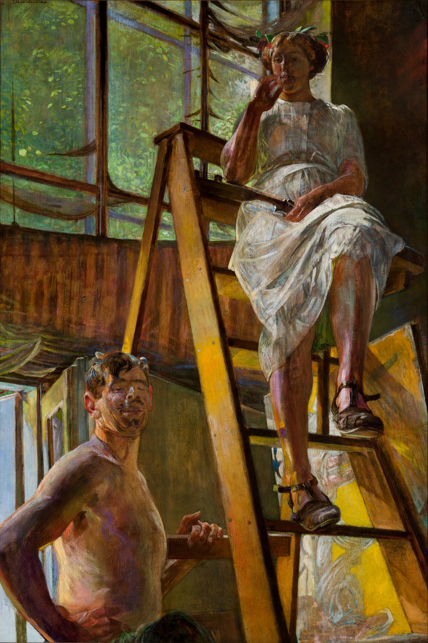 Satyre et un modèle - Jacek Malczewski