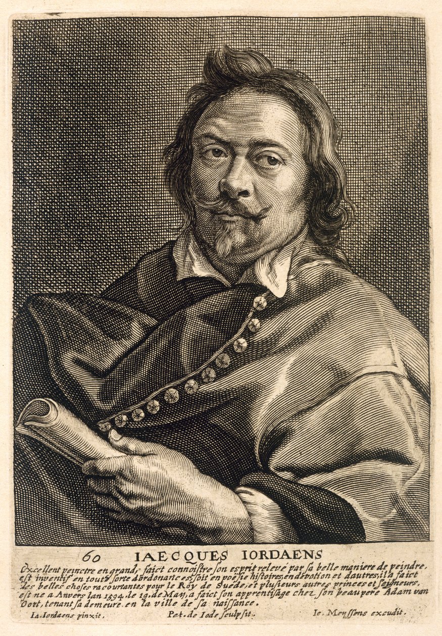Autoportrait, gravé par Johannes Meyssens - Jacob Jordaens