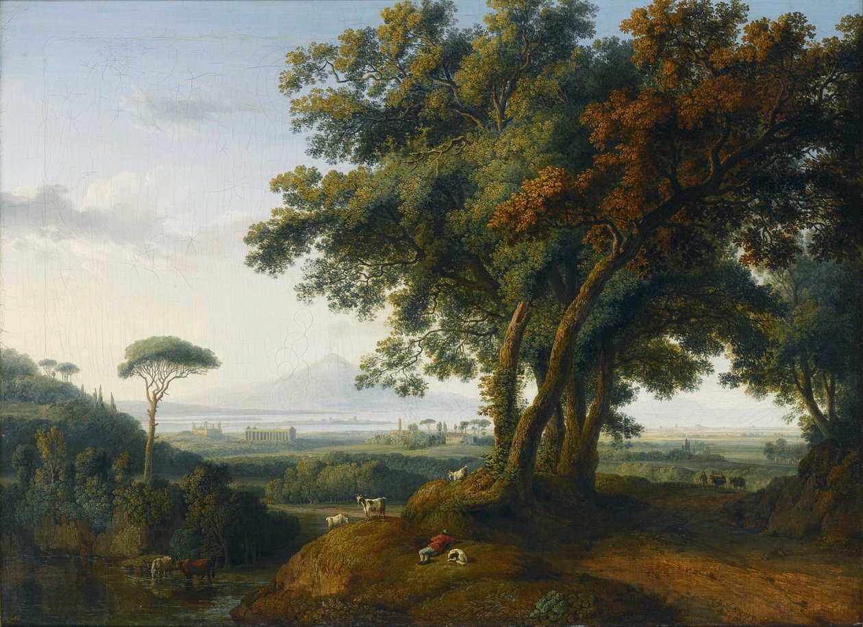 Un caprice italien Veduta - Jacob Philippe Hackert