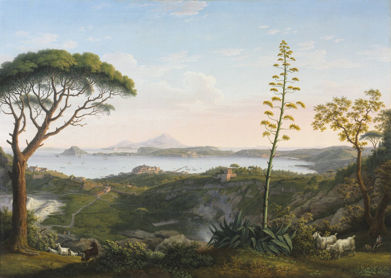 Vue du golfe de Pouzzoles depuis Solfatara - Jacob Philippe Hackert