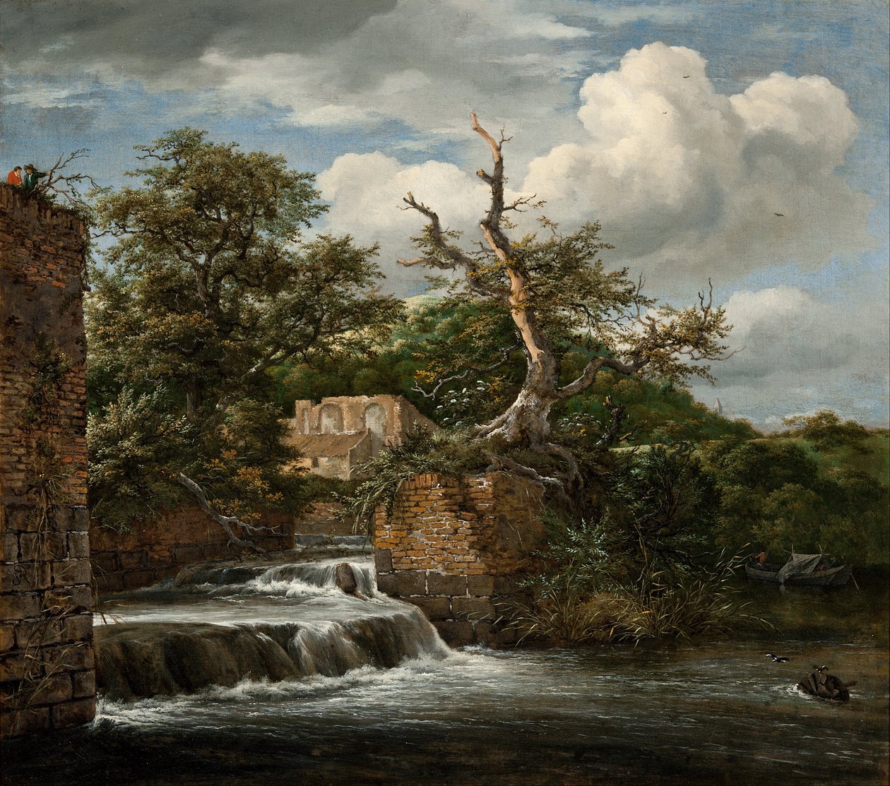 Paysage avec un moulin et des ruines - Jacob van Ruisdael