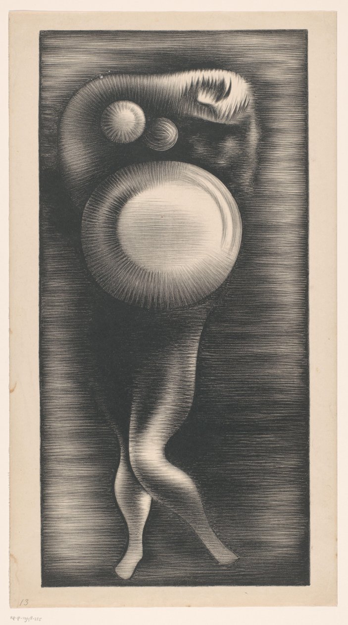 Corps de femme déformé avec trois cercles - Jacob Bendien