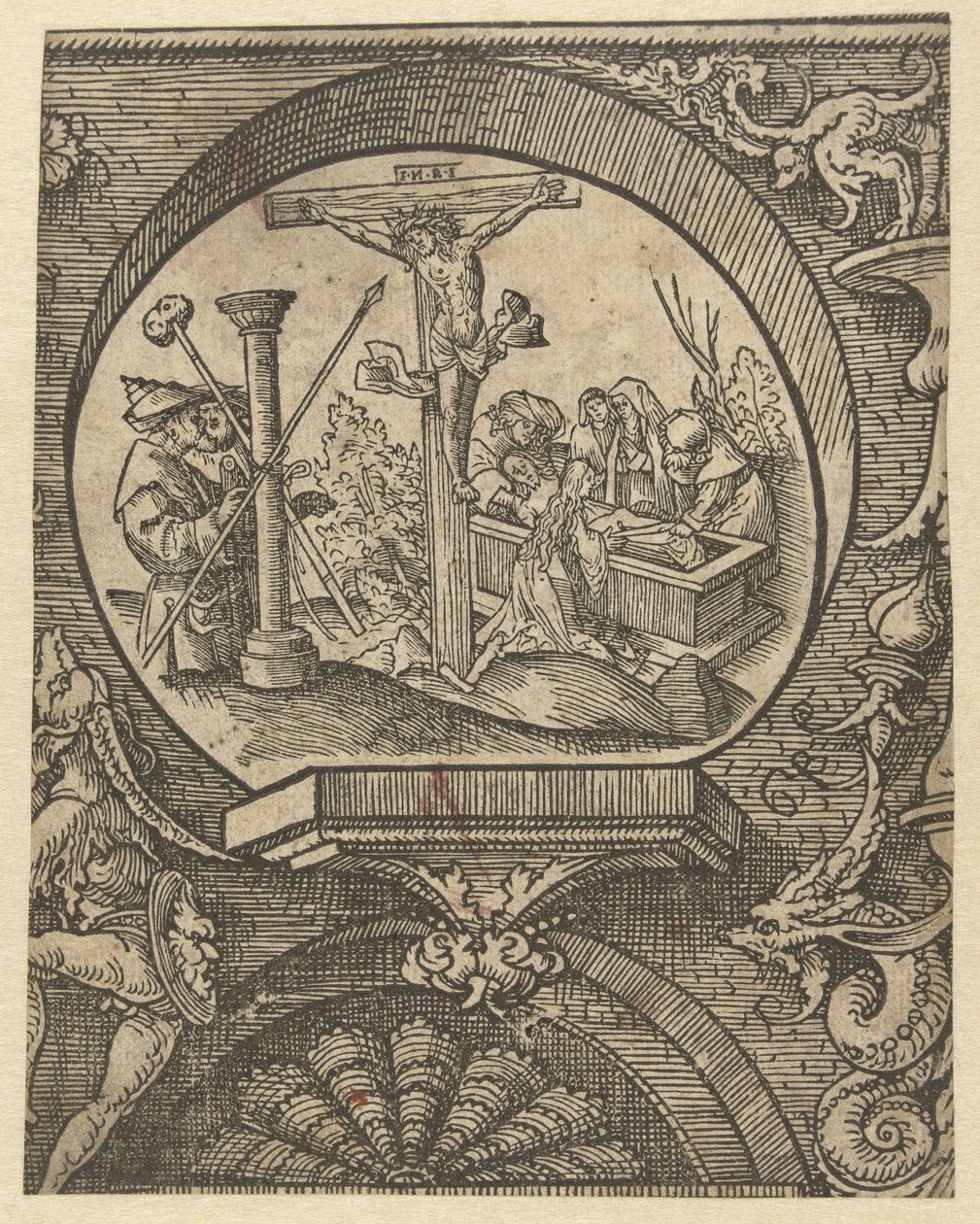 La crucifixion et la mise au tombeau du Christ - Jacob Cornelisz van Oostsanen