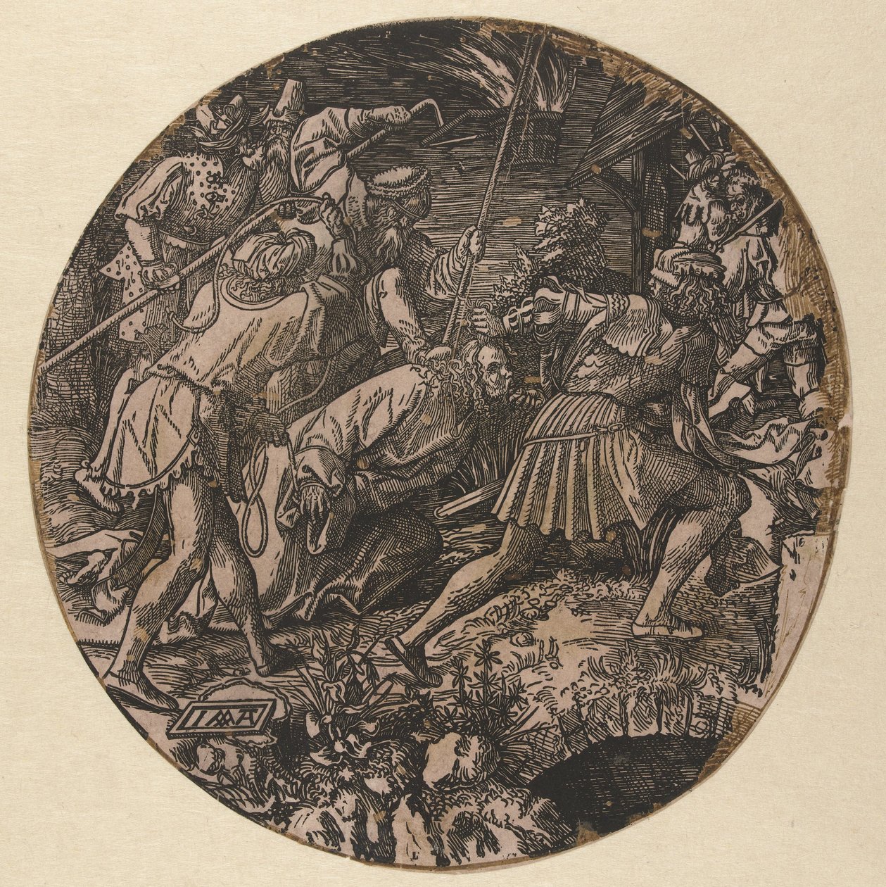 Arrestation du Christ (série La Passion ronde) - Jacob Cornelisz van Oostsanen
