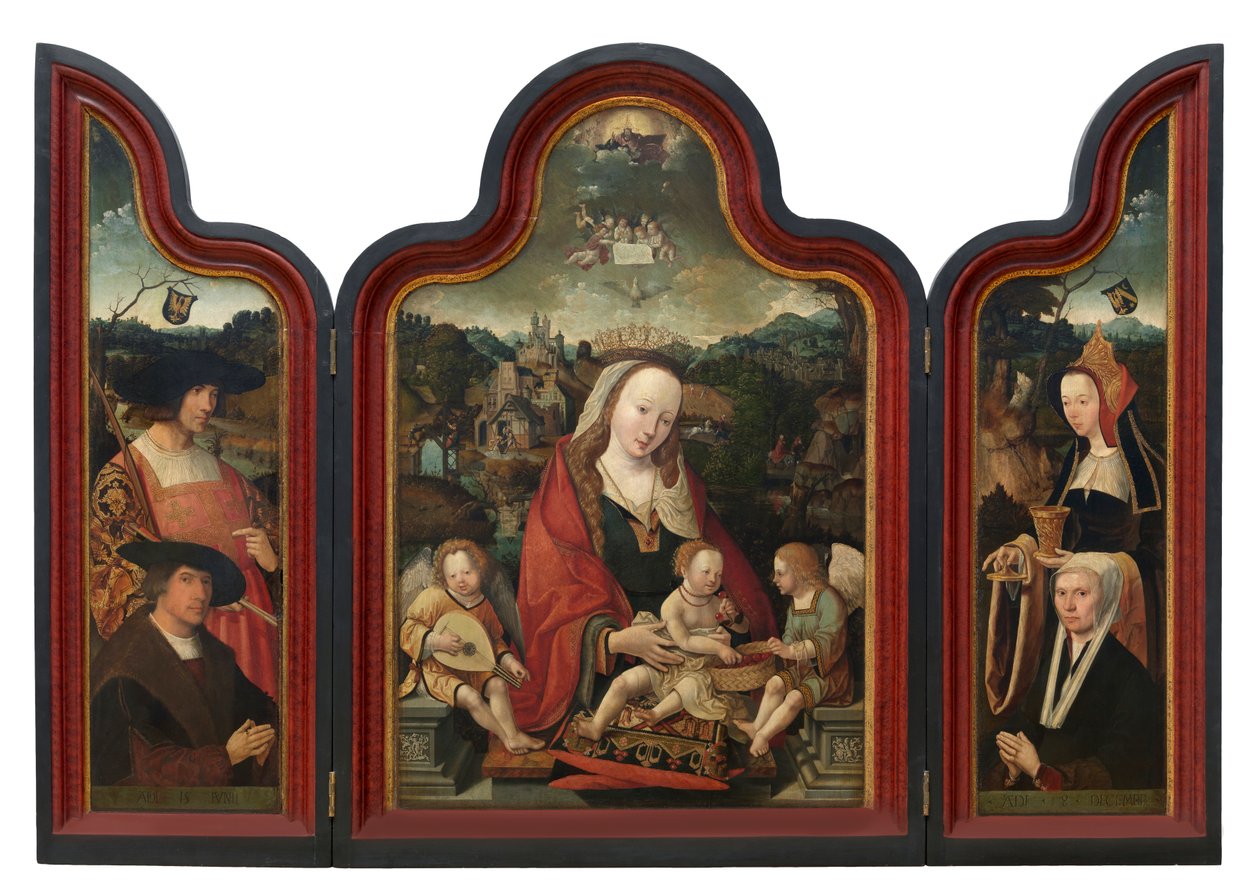 Triptyque de Pompeius Otto et sa femme Gerbich Claesdr - Jacob Cornelisz van Oostsanen