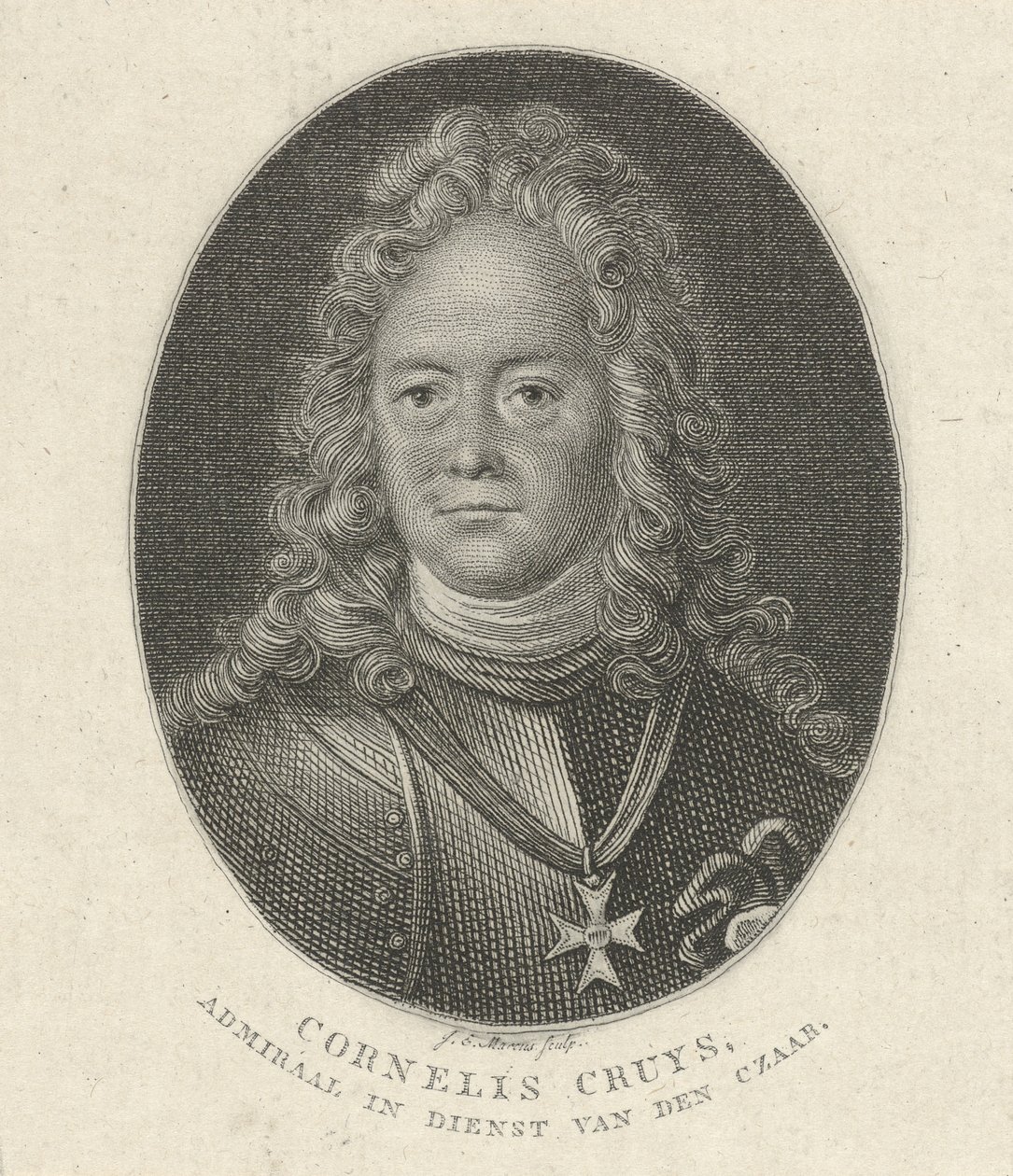 Portrait de Cornelius Cruys, vice-amiral de la marine impériale russe, 1818 - Jacob Ernst Marcus